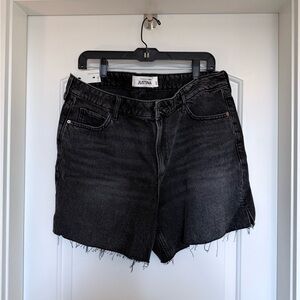 Dynamite Justina Frayed Hem Black Jean Shorts size 14